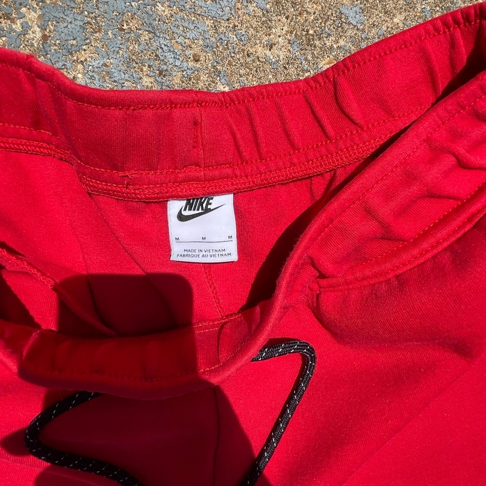 Red Nike Tech Fleech Joggers - image 3
